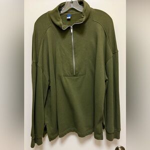 Old Navy Zip-Up Sweater in Forest Green